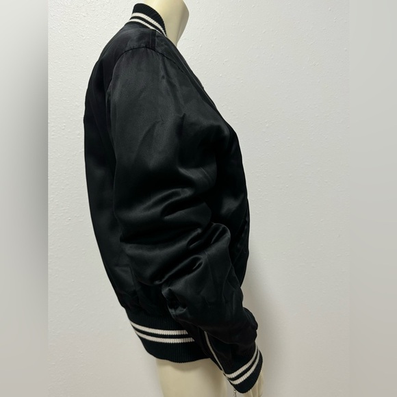 EUC Amiri Lovers Silk Striped Embroidered Bomber Jacket - Picture 3 of 16